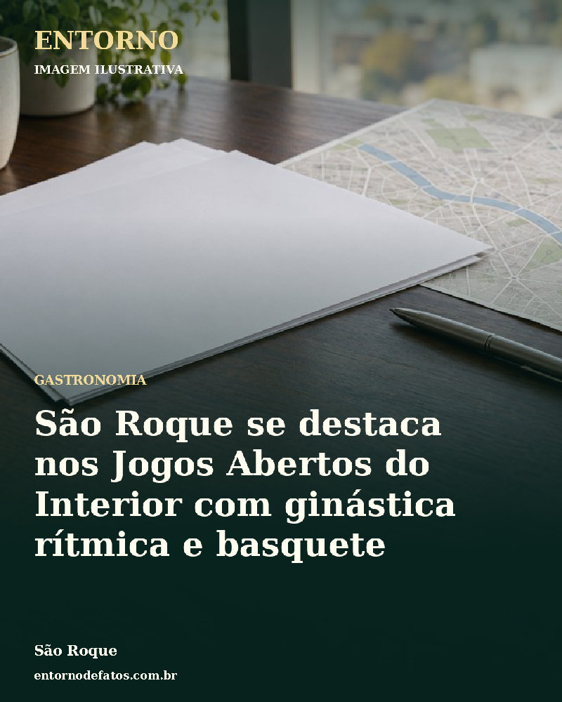 Ilustração gerada por IA sobre: São Roque se destaca nos Jogos Abertos do Interior com ginástica rítmica e basquete