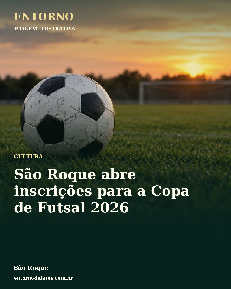 Ilustração gerada por IA sobre: São Roque abre inscrições para a Copa de Futsal 2026