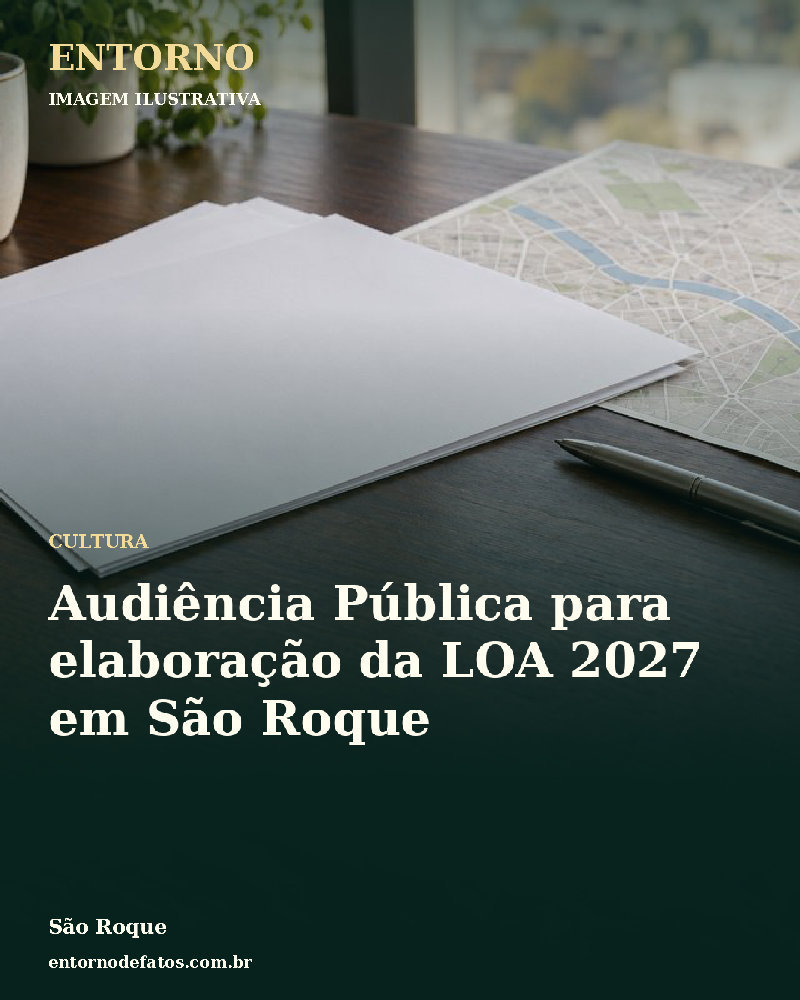 Ilustração gerada por IA sobre: Audiência Pública para elaboração da LOA 2027 em São Roque